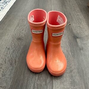 Hunter Kids' Orange Rain Boots